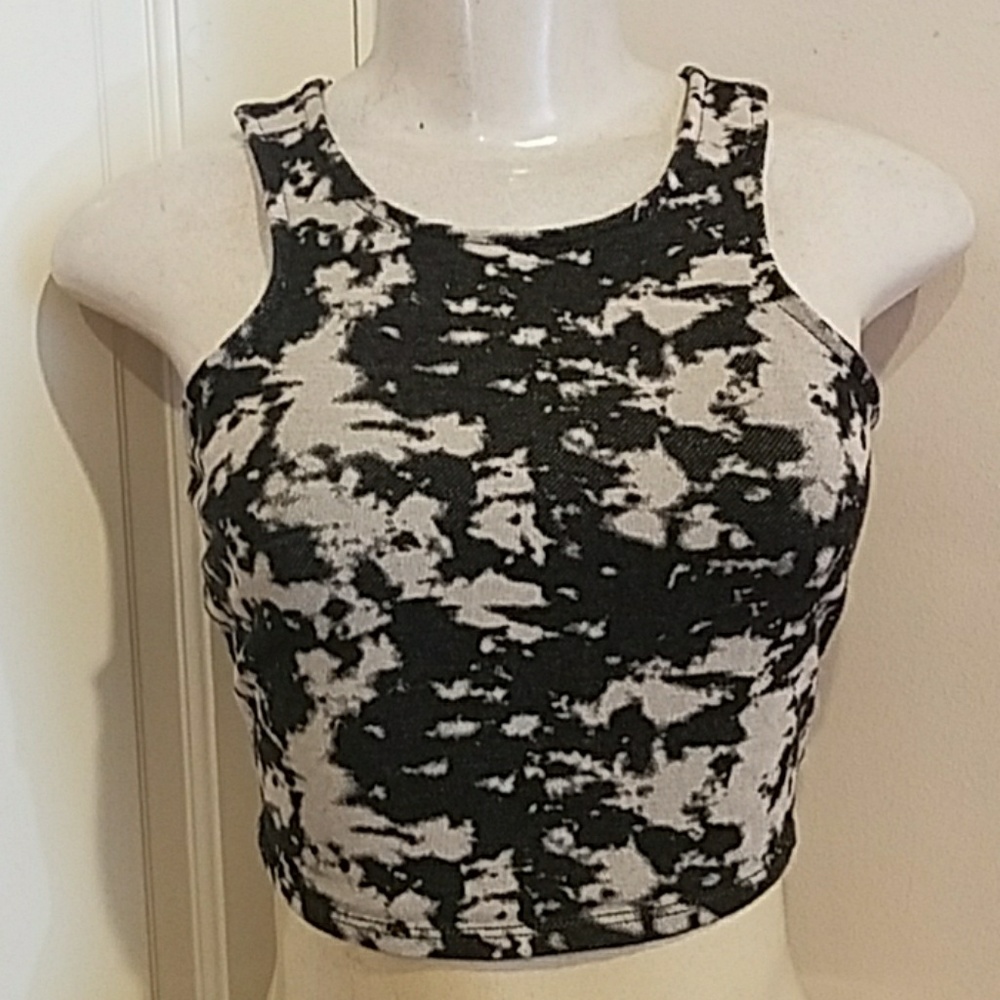 Phanuel Marbled Racerback Crop Top